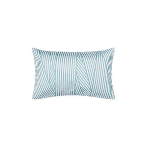 rectangular cushion / striped / cotton / blue