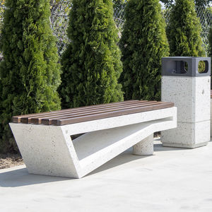 contemporary public bench