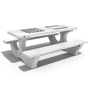 contemporary chess table / outdoor / for public spaces