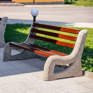contemporary public bench