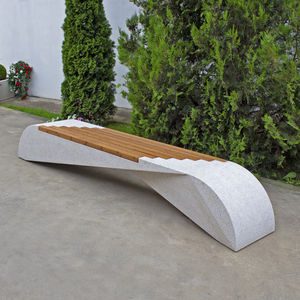 contemporary public bench