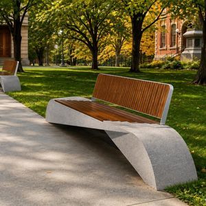 contemporary public bench