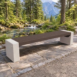 concrete garden bench
