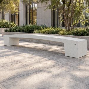 minimalist design public bench