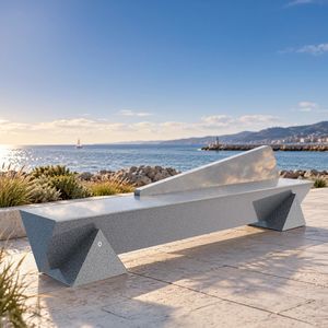 contemporary public bench