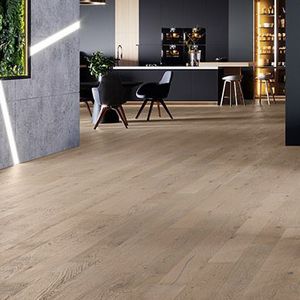 engineered parquet floor / glued / floating / oak