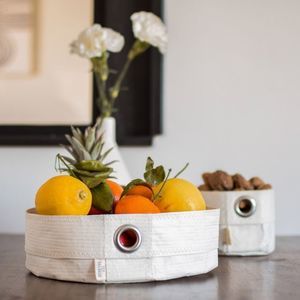 recycled sailcloth fruit basket