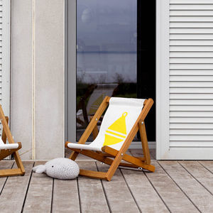 oak deck chair