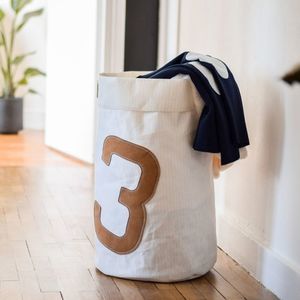 leather laundry basket