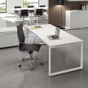 executive office desk / wooden / metal / contemporary