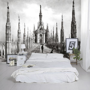 contemporary wallpaper / fabric / vinyl / urban motif
