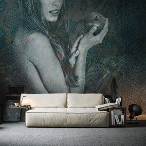 contemporary wallpaper / fabric / vinyl / monochrome
