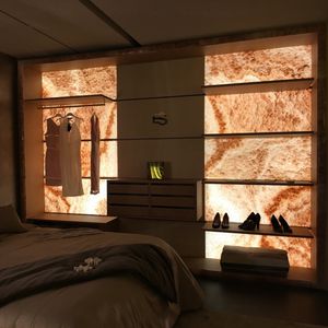 wall-mounted walk-in wardrobe