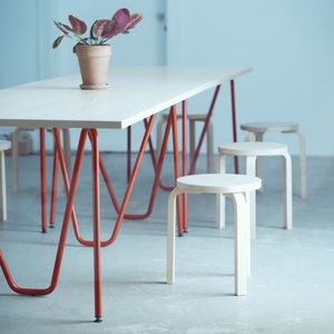 steel table base / contemporary / commercial