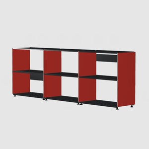 modular shelf / contemporary / MDF / sheet steel