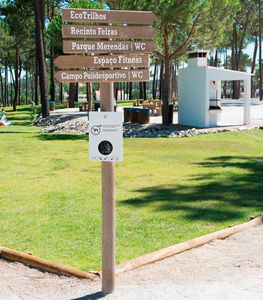 signboard with long legs