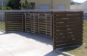recycled plastic trash bin enclosure