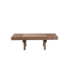 public bench with integrated bike rack 1