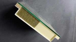 facade sandwich panel / aluminum facing / insulating mineral fiber core / extruded polystyrene core