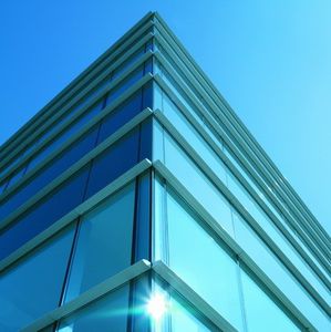 double-glazed glass panel / insulating / low-e / sun protection
