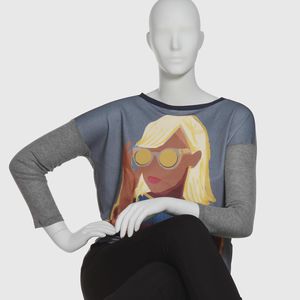 plus size female display mannequin / abstract / seated / high-end