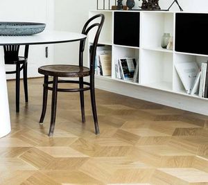 solid parquet floor / glued / oak / matte