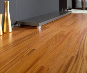 solid parquet floor / glued / doussie / matte