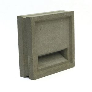 hollow concrete block / decorative / for walls / for partition walls