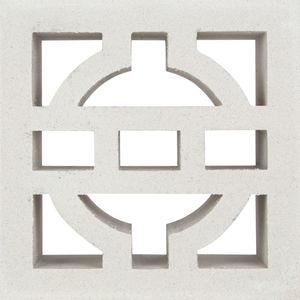 hollow concrete block / decorative / for facade / for walls