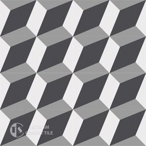 3D encaustic cement tiles