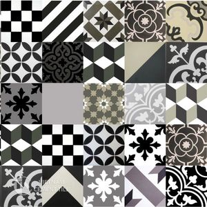 patchwork encaustic cement tiles