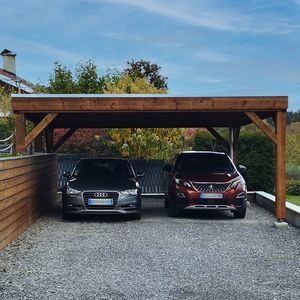 wooden carport
