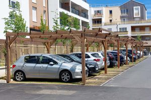 wooden carport