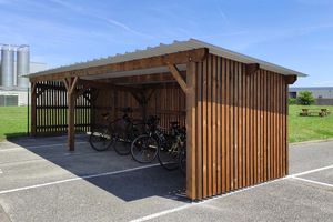 cycle shelter with solar panel