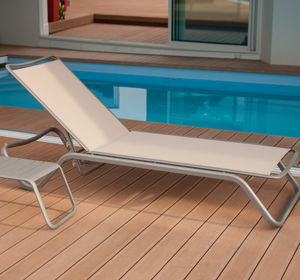 contemporary sun lounger / aluminum / adjustable backrest / 100% recyclable