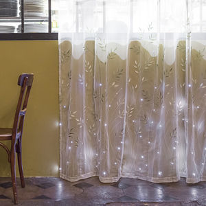 nature pattern sheer curtain fabric