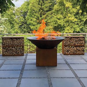 wood-burning barbecue