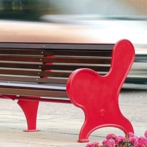 contemporary public bench