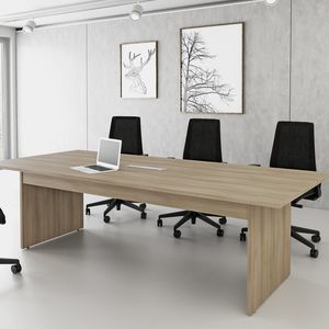 contemporary boardroom table / melamine / melamine base / rectangular