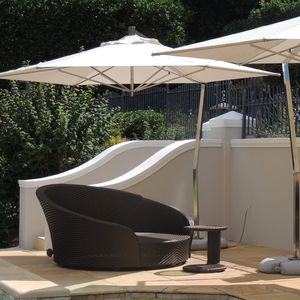 offset patio umbrella / stainless steel