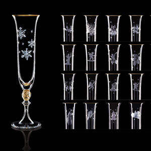 blown glass champagne flute