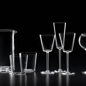 blown glass champagne flute