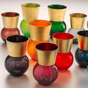 contemporary vase / blown glass