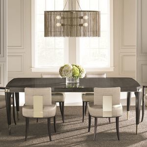 traditional dining table / wooden / rectangular / customizable