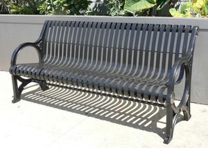 public bench / contemporary / cast iron / cast aluminum