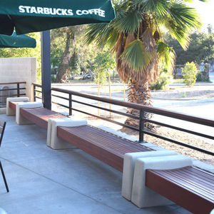 contemporary public bench