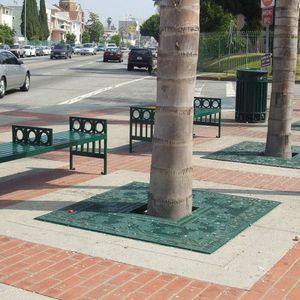 square tree grate / cast iron / cast aluminum