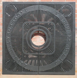square tree grate / cast iron / cast aluminum