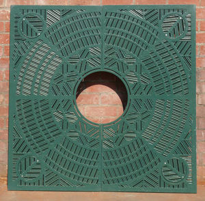 square tree grate / cast iron / cast aluminum