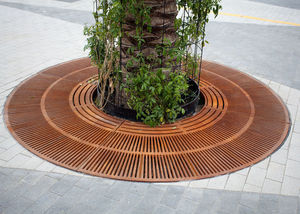 square tree grate / round / cast iron / cast aluminum